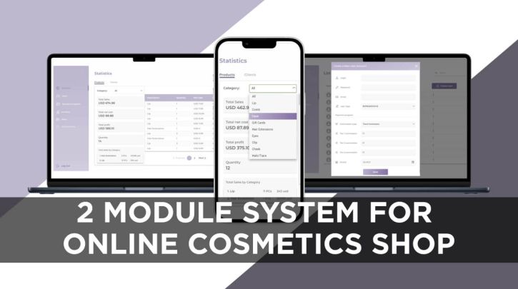 E-commerce platform for online cosmetics shop