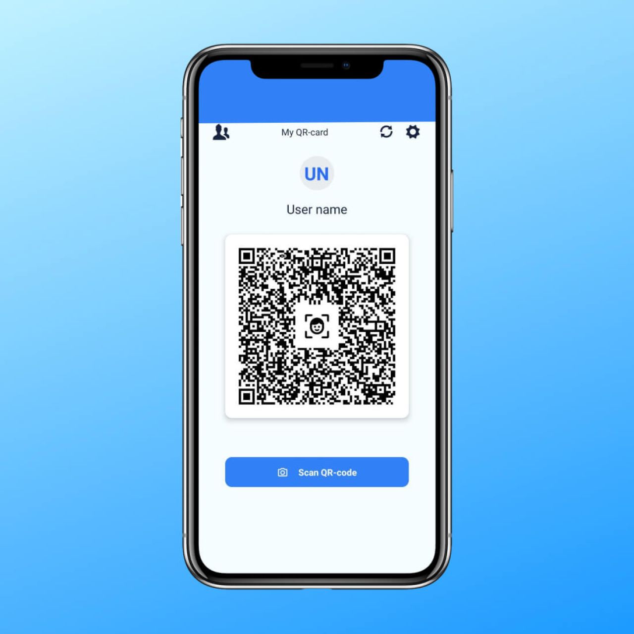 Business card scanner app - QR-code