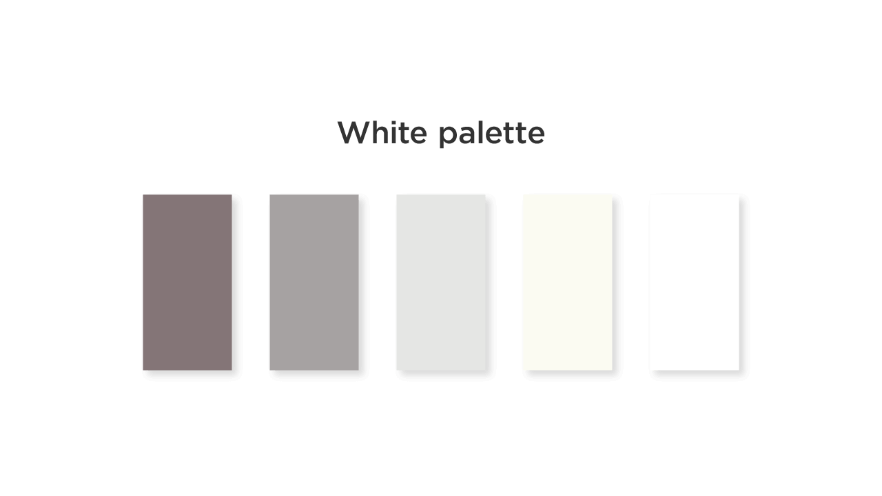 White Color Palette for Medical App UI