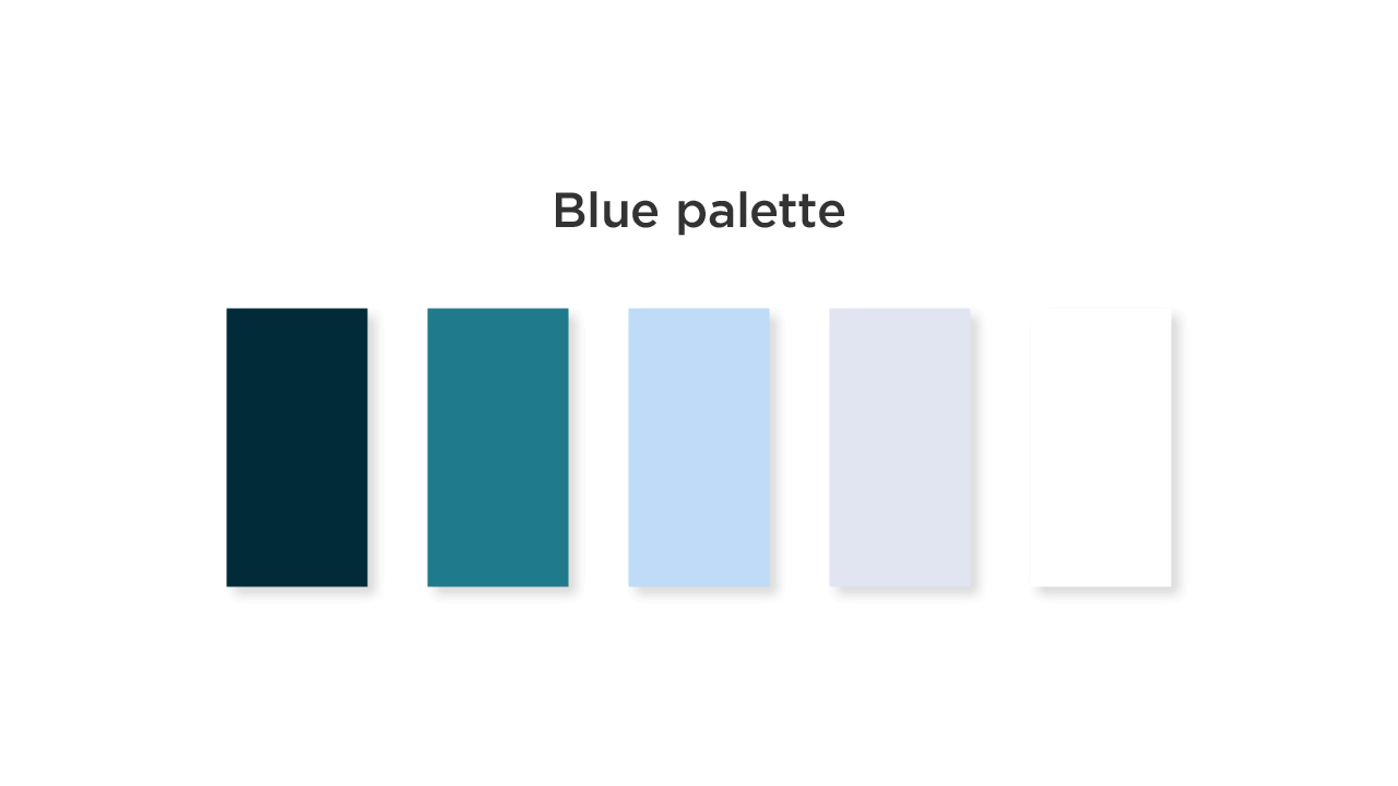 Blue Color Palette for Medical App UI