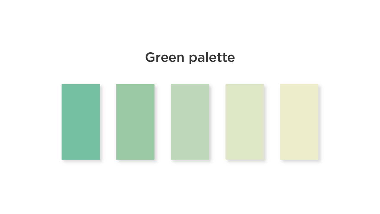 Green Color Palette for Medical App UI