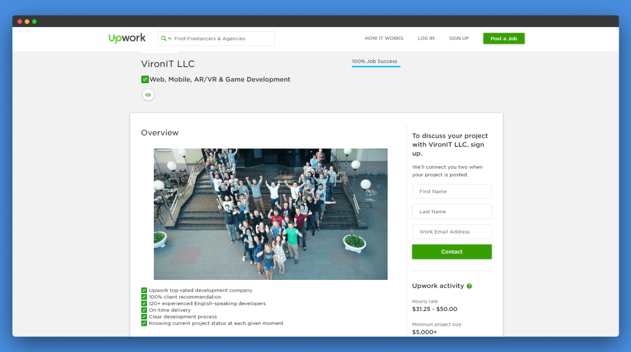 upwork page